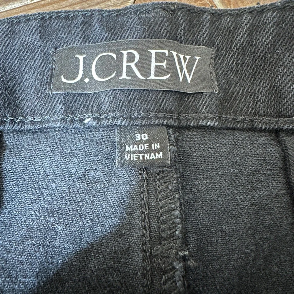 J. Crew Black Denim Jean Maxi Skirt Womens 30 Front Slit Grunge Streetwear Chic